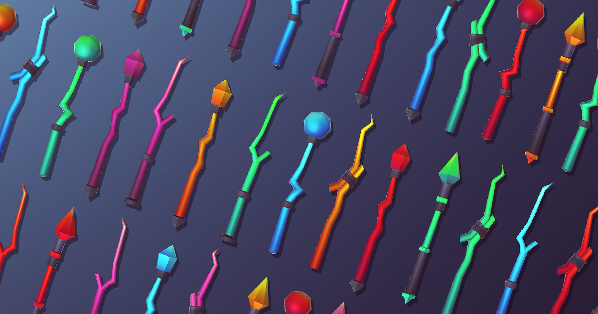3D Items Free Wand Pack 3D Weapons Unity Asset Store