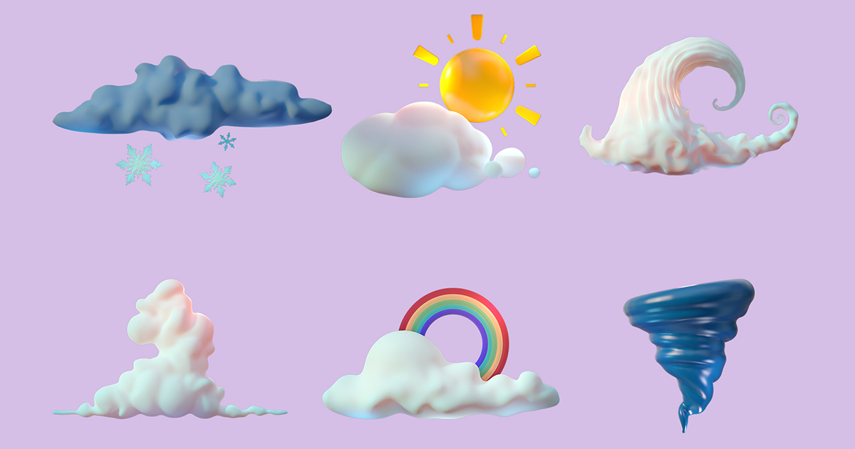 Cloud Textere Unity Stylized Cartoon Clouds and Weather Icons Pack (111 2K PNG Textures ...