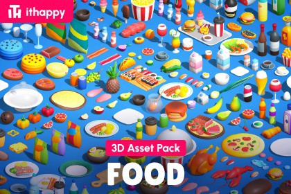Food - Low Poly 3D Models Pack