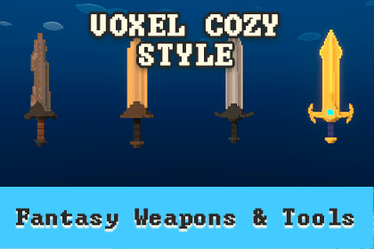 Fantasy Weapons & Tools Pack FREE— Voxel style medieval tiered collection
