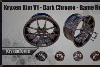 Kryxen Rim V1 - Dark Chrome - Game Ready