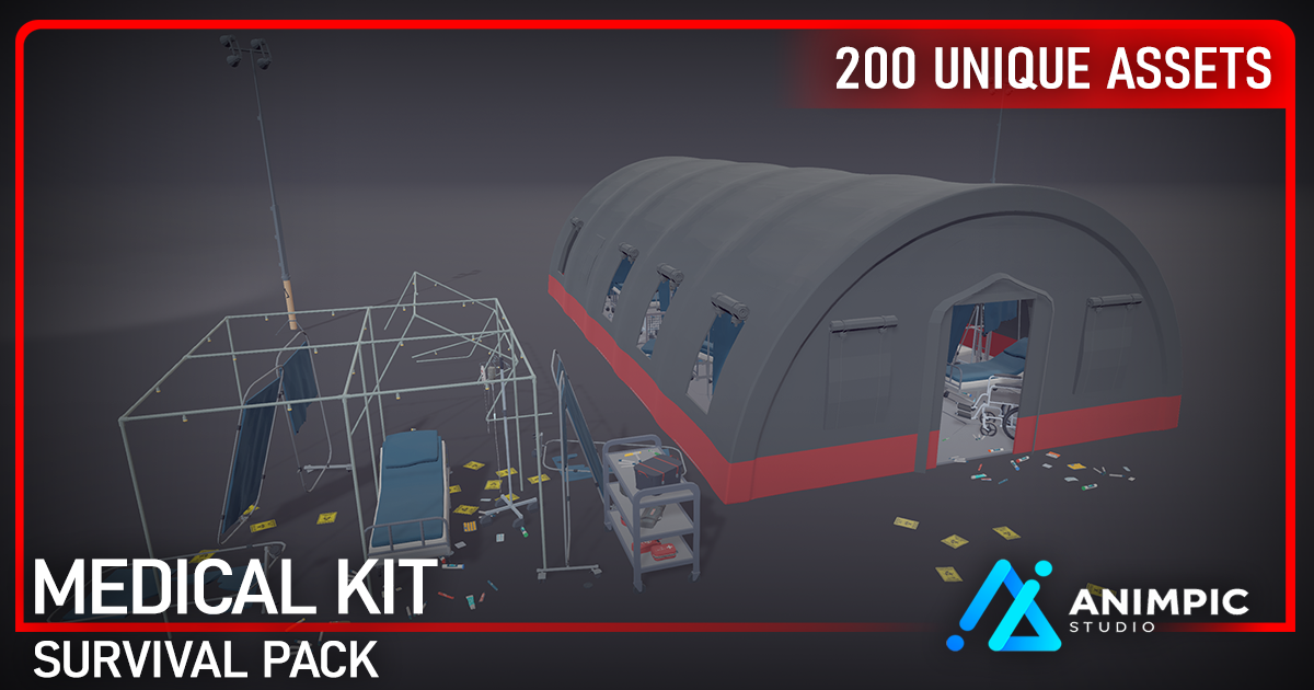 POLY - Mega Survival Medical Kit | 3D Props | Unity Asset Store