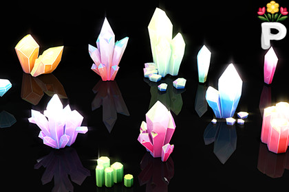 3D Stylized Crystal Pack
