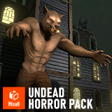 Undead Horror Pack: 17 Characters + 3 Haunted Environments