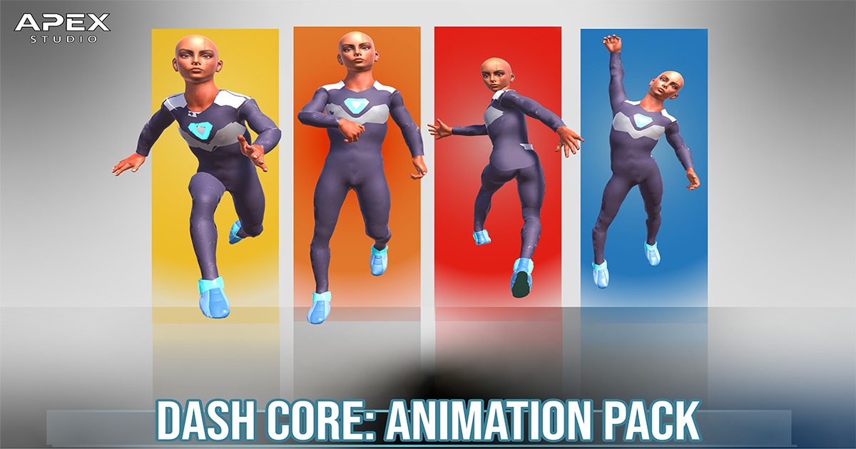 Dash Core: Animation Pack | 3D Animations | Unity Asset Store