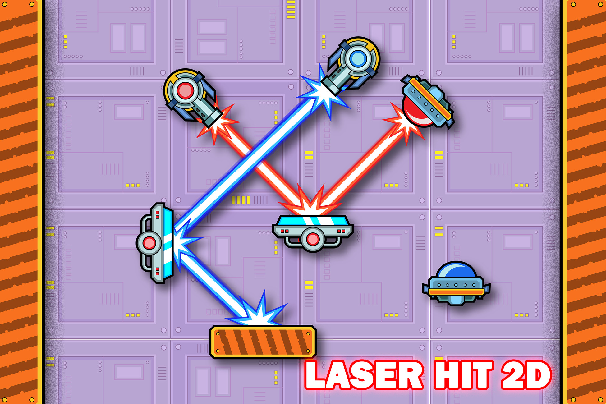 Laser Hit 2D - Free Game Template, image 1
