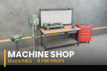 Machine Shop Essentials - 6 PBR Workshop Machines