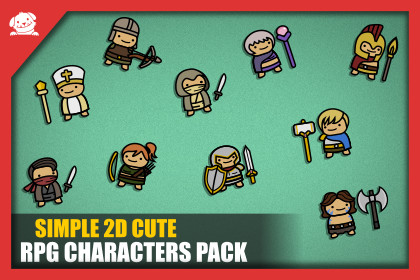 Simple 2D Cute RPG Characters