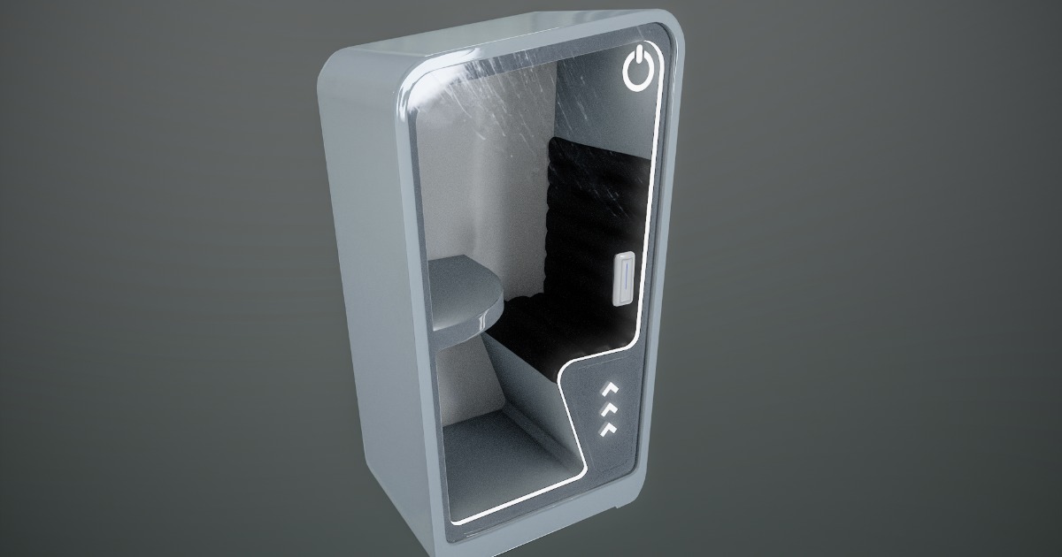 Futuristic Solo Booth – Sci-Fi Private Pod | 3D Props | Unity Asset Store
