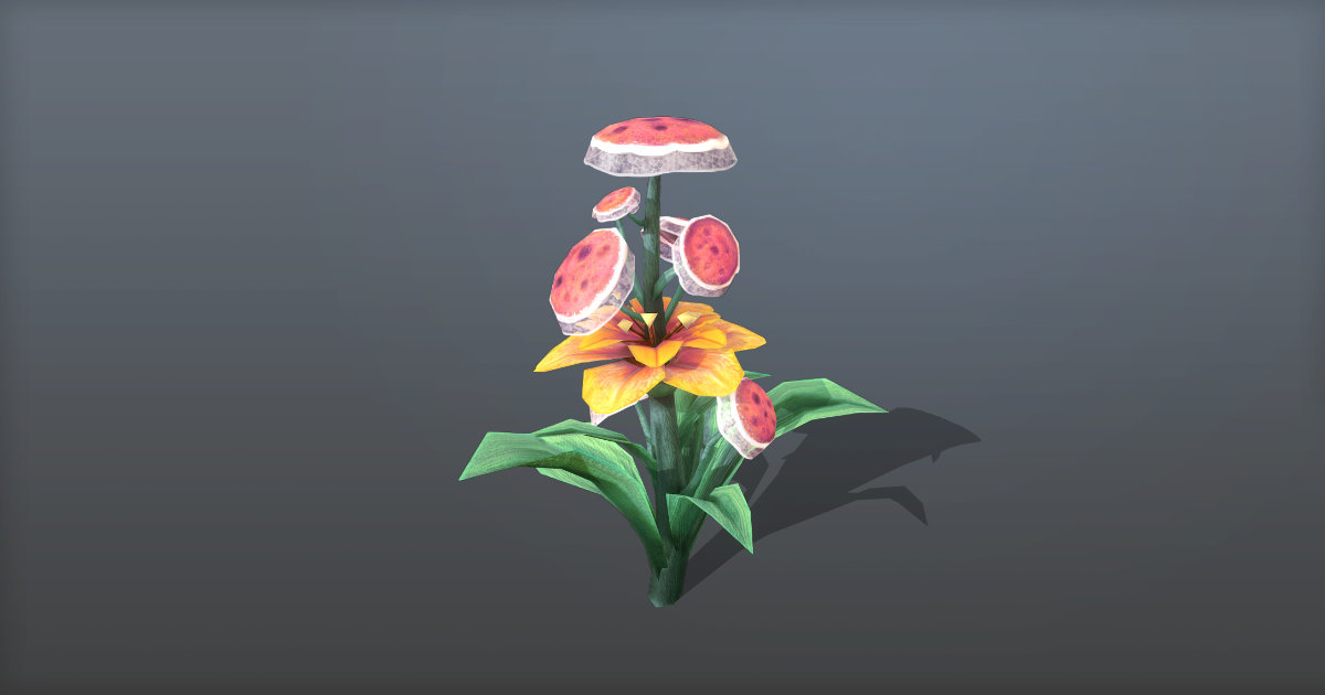 Fantasy Mushroom Flower | 3D Flowers | Unity Asset Store