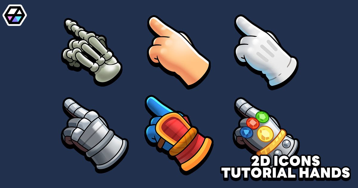 2D Icons - Tutorial Hands | 2D Icons | Unity Asset Store
