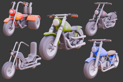 Stylized Motorcycles by AKE