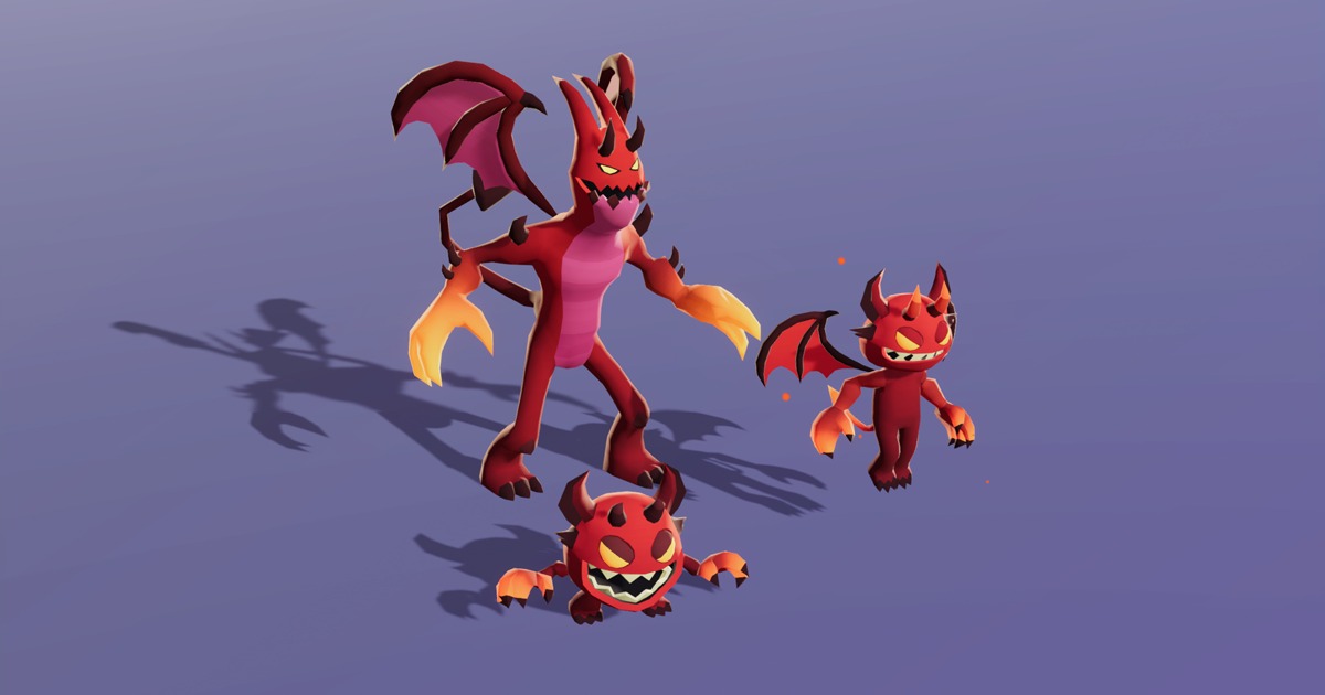 Imp Demon Devil Evolution Pack Cute Series | 3D Creatures | Unity Asset ...