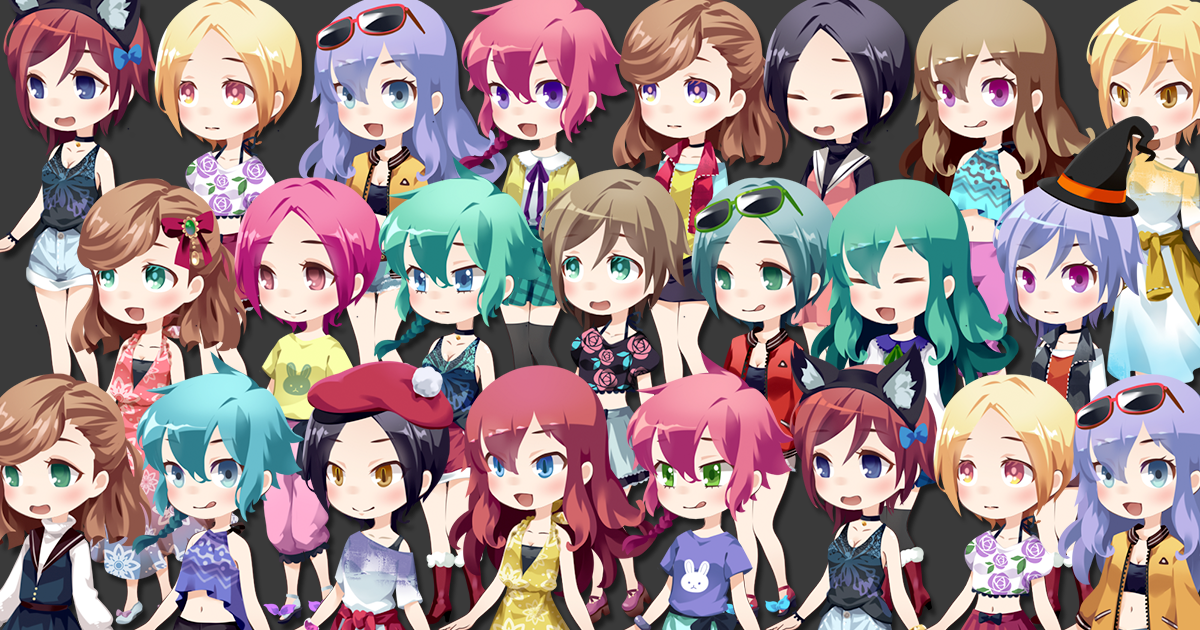 Customize Girl_ Type 1_N3 | 2D Characters | Unity Asset Store
