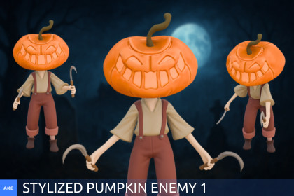 Stylized Pumpkin Enemy 1