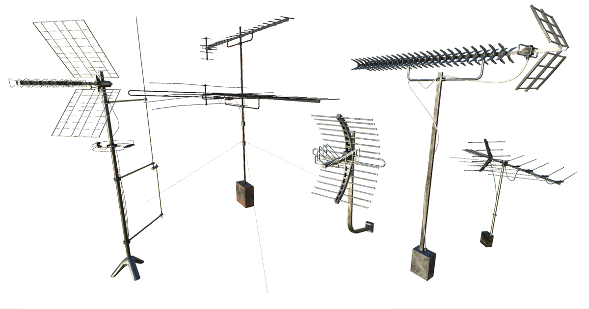 Set Of Outdoor Antennas | 3D Exterior | Unity Asset Store