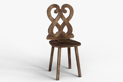 Traditional Scroll Back Dining Chair