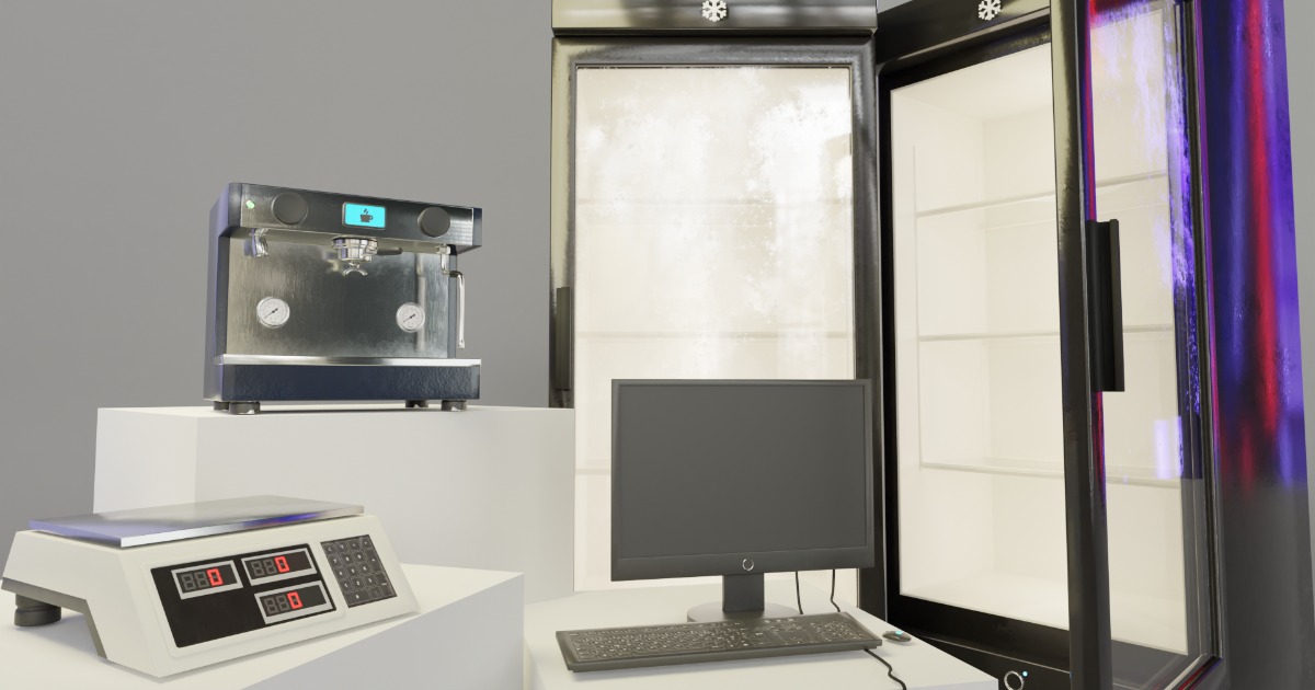 Retail shop electric machines | 3D Interior | Unity Asset Store