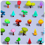 100 Stylized Tree Pack - Island Environment – 110 Casual Style Props
