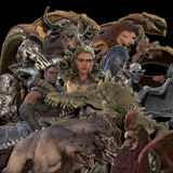 A huge collection of mythical creatures