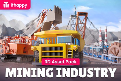 Mining Industry - Low Poly 3D Models Pack