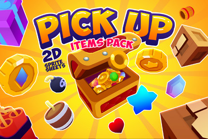 2D pick up items pack