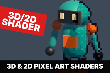 3D & 2D Pixel Art Shaders for URP - Realtime Pixelation, Outlines & Dithering