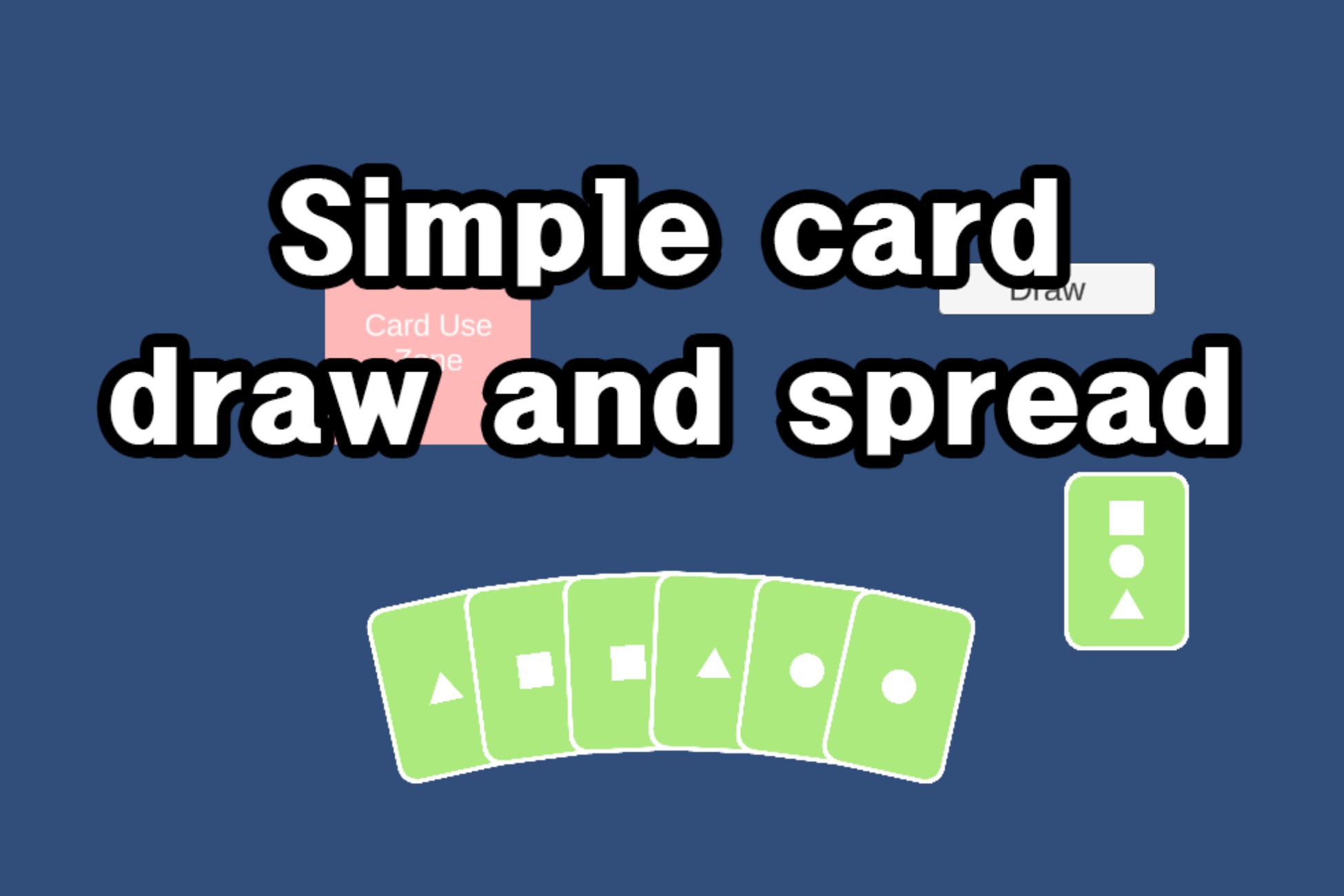 Simple Card Draw and Spread Game Toolkits Unity Asset Store