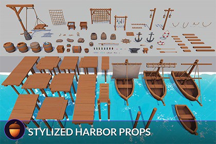 Stylized Harbor Props