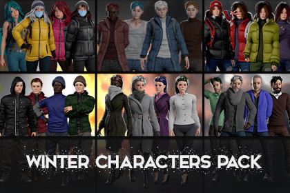 Urban Winter Characters Pack – Modular Characters Collection