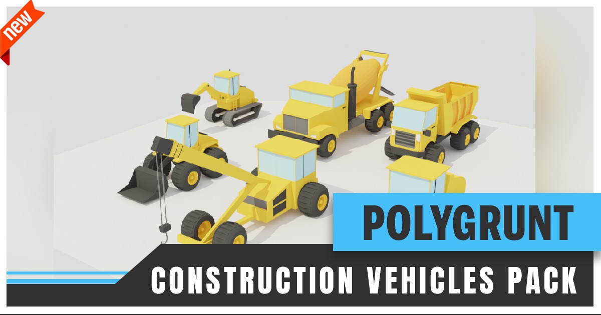 POLYGRUNT - Construction Vehicles | 3D Land | Unity Asset Store