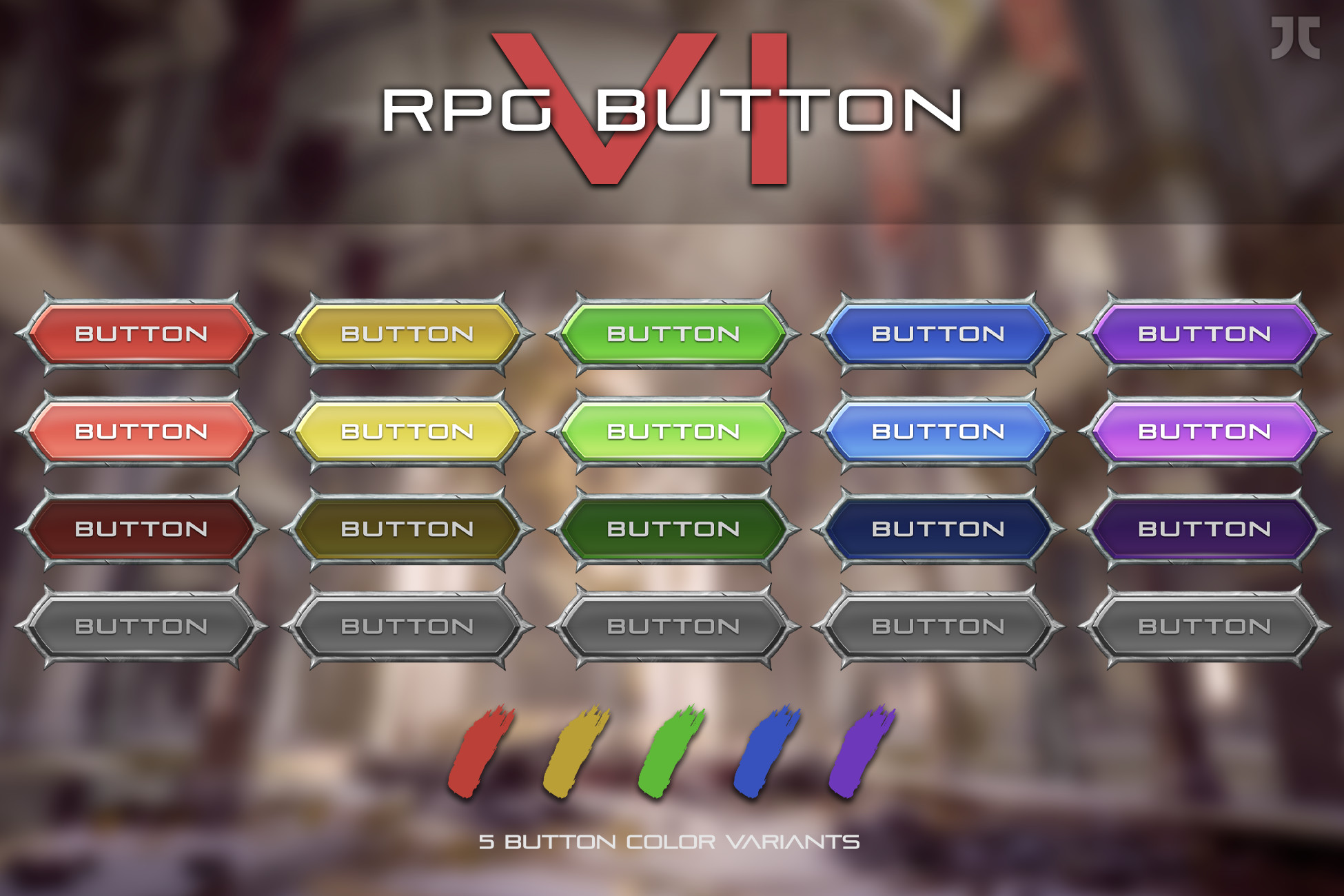2D RPG Button 6 | 2D Icons | Unity Asset Store