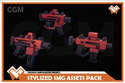 Stylized Submachine Gun Assets Pack
