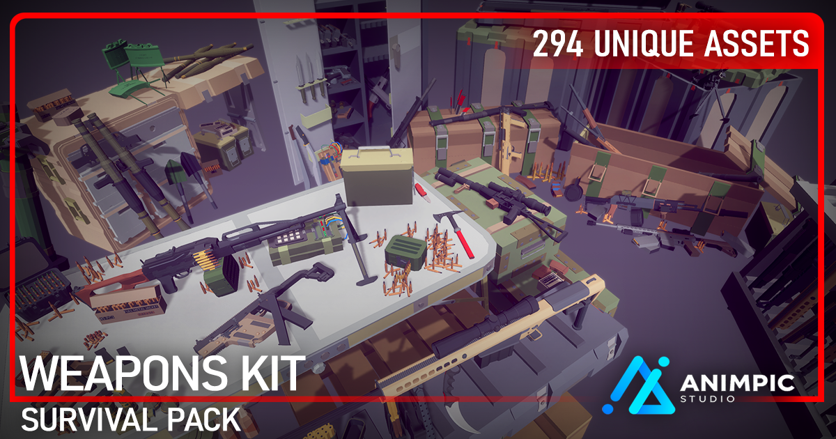 POLY - Mega Weapons Kit Modular | 3D Weapons | Unity Asset Store