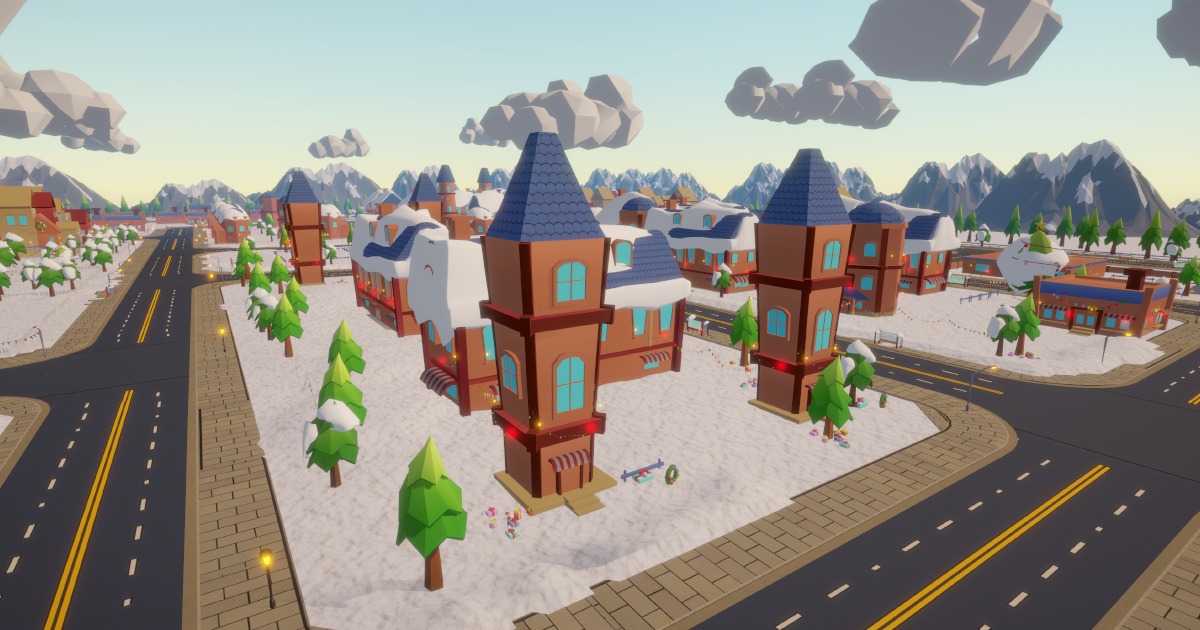 Low Poly Environment - Winter City | 3D Environments | Unity Asset Store