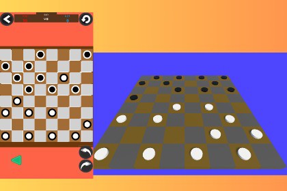 Checkers Logic [3D + 2D logic +Game]