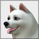 Cartoon Dog - Samoyed