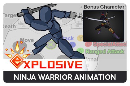 Ninja Warrior Mecanim Animation Pack