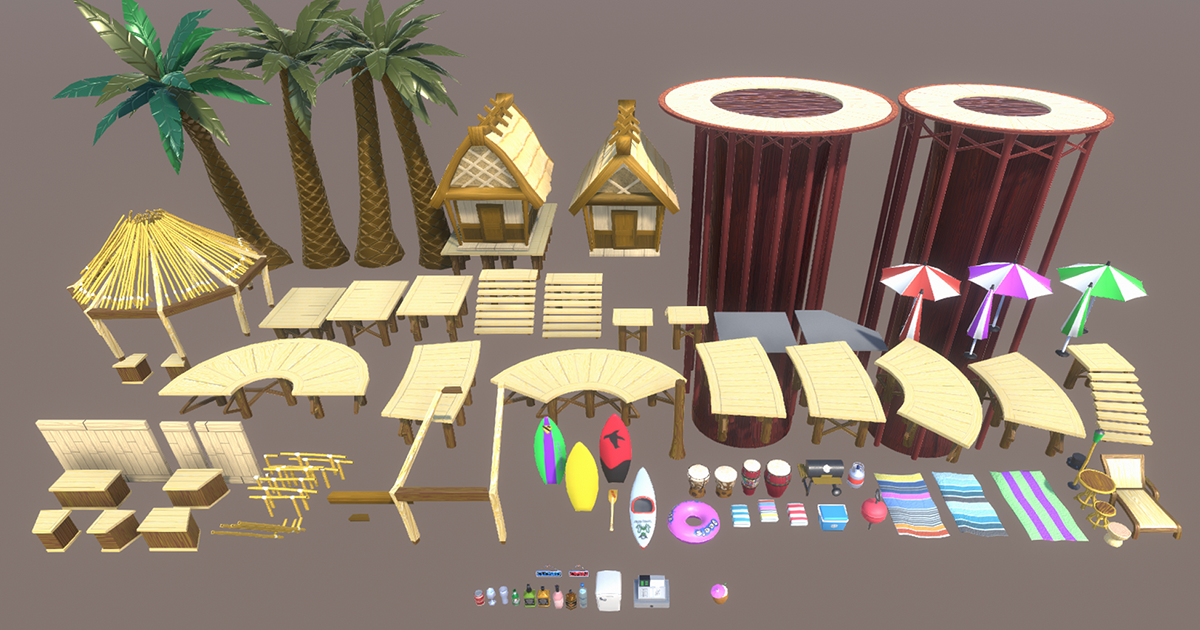 Bar Asset Unity Beach Bar | 3D Props | Unity Asset Store