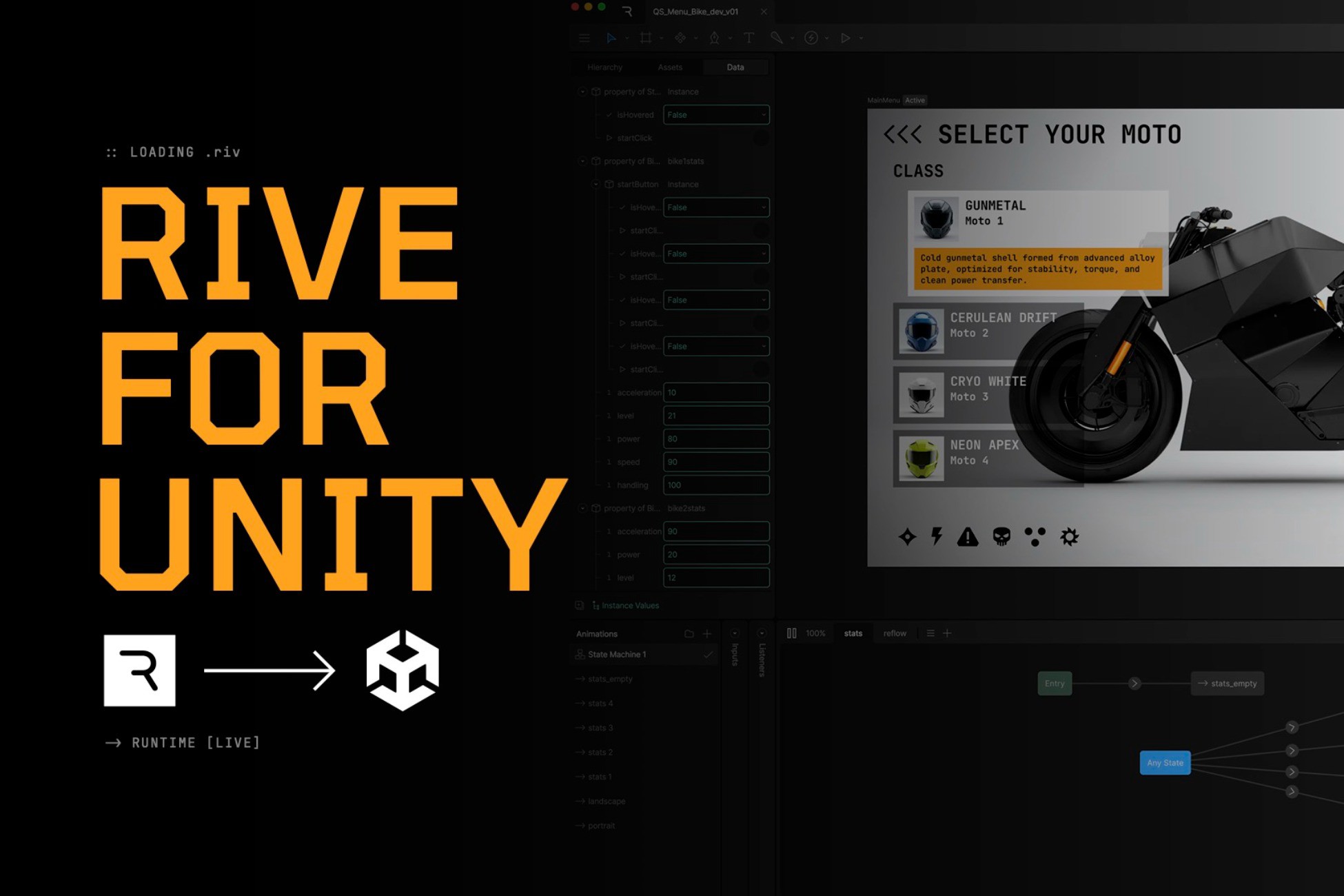 Unity And Rive Buttons Rive | GUI Tools | Unity Asset Store