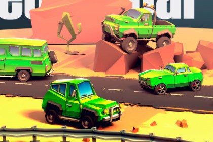 Stylized Low-poly Car Pack & gradient texture