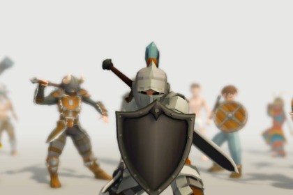 Modular Hero Pack, Low poly/Toon