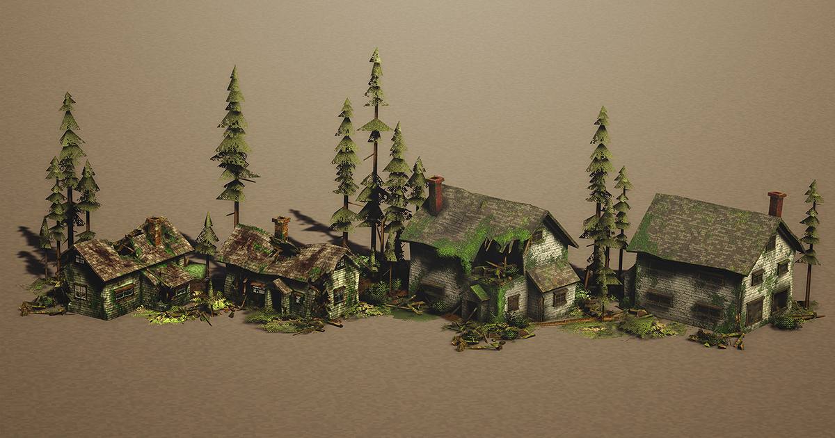 Apocalypse House Rundown Apocalypse Houses | 3D Urban | Unity Asset Store