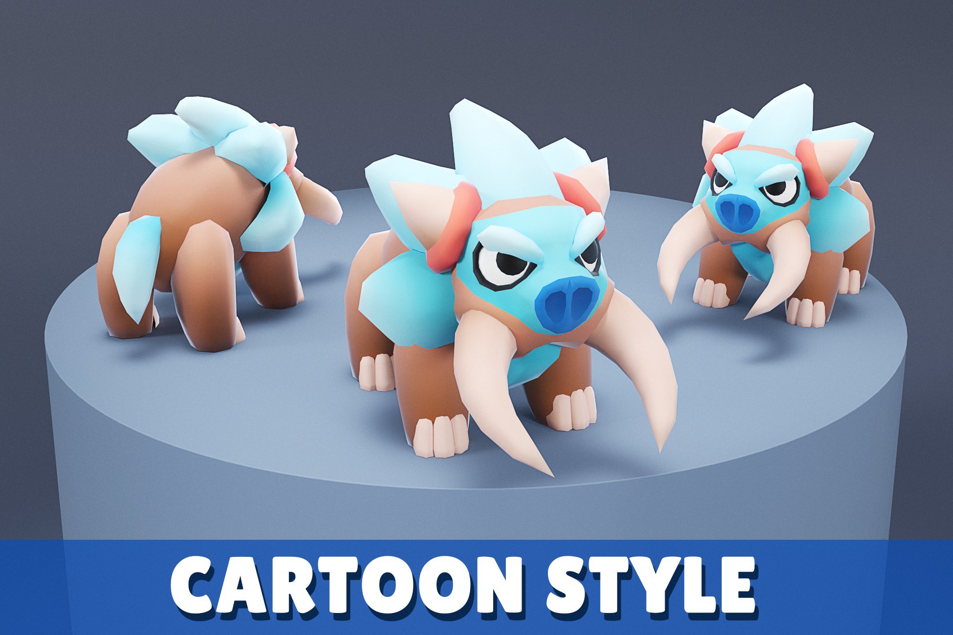 Cartoon Characters - Medium Bison Warrior | 3D 생물 | Unity Asset Store