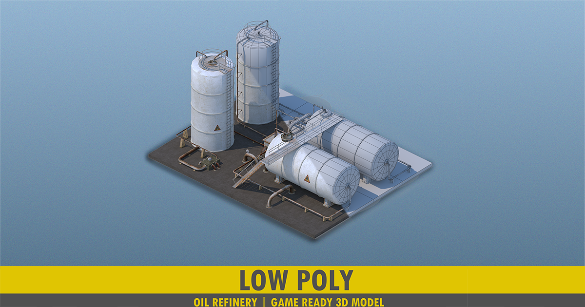 Oil Refinery | 3D Industrial | Unity Asset Store
