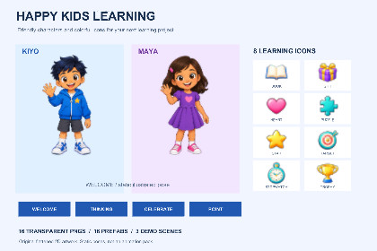Happy Kids Learning Asset Pack - Free