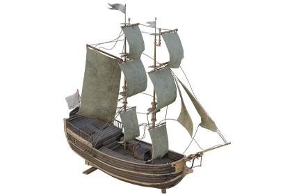 Sailing Ship Barque URP and HDRP Textures