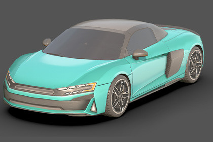 Sedan Low Poly Car 1