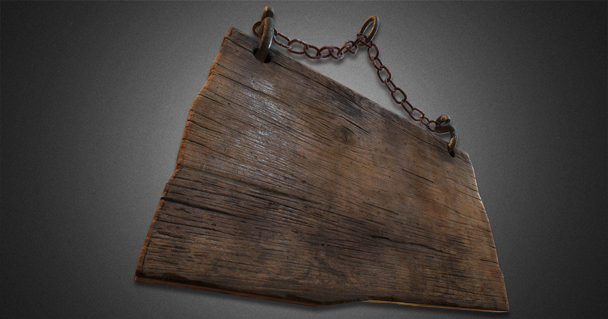 Hanging Wooden Signs 3D 角色 Unity Asset Store