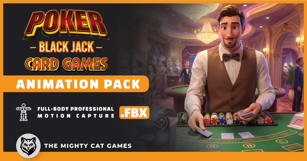 Poker Blackjack and Card Games Animation Pack | 3D Animations | Unity ...